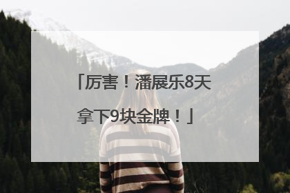 厉害！潘展乐8天拿下9块金牌！