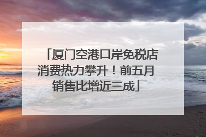 厦门空港口岸免税店消费热力攀升！前五月销售比增近三成
