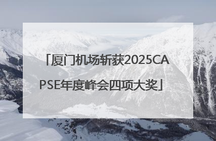 厦门机场斩获2025CAPSE年度峰会四项大奖