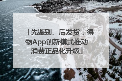 先鉴别、后发货，得物App创新模式推动消费正品化升级