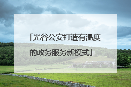 光谷公安打造有温度的政务服务新模式