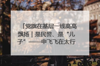 党旗在基层一线高高飘扬｜是民警、是“儿子”——申飞飞在太行山中的一线坚守