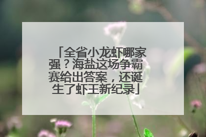 全省小龙虾哪家强？海盐这场争霸赛给出答案，还诞生了虾王新纪录