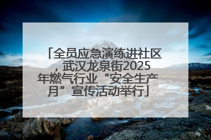 全员应急演练进社区，武汉龙泉街2025年燃气行业“安全生产月”宣传活动举行