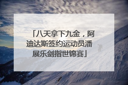 八天拿下九金，阿迪达斯签约运动员潘展乐剑指世锦赛