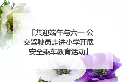 共迎端午与六一 公交驾驶员走进小学开展安全乘车教育活动