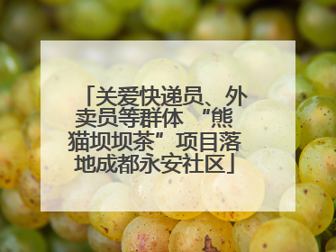 关爱快递员、外卖员等群体 “熊猫坝坝茶”项目落地成都永安社区