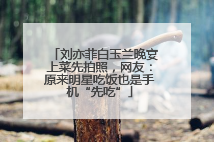 刘亦菲白玉兰晚宴上菜先拍照，网友：原来明星吃饭也是手机“先吃”