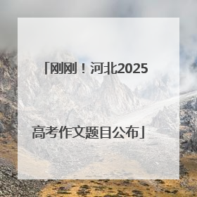 刚刚！河北2025高考作文题目公布