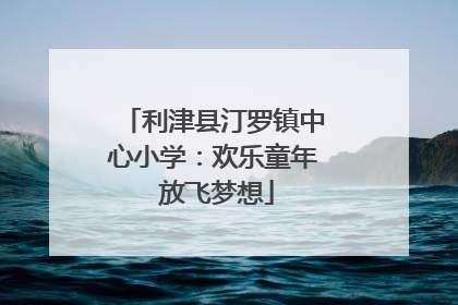 利津县汀罗镇中心小学：欢乐童年 放飞梦想