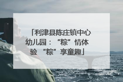 利津县陈庄镇中心幼儿园：“粽”情体验 “粽”享童趣