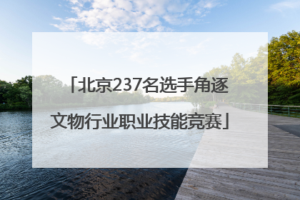 北京237名选手角逐文物行业职业技能竞赛