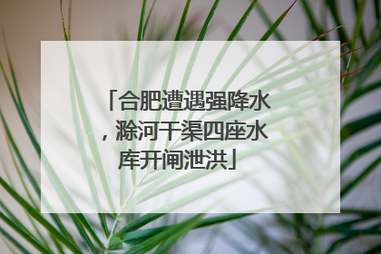 合肥遭遇强降水，滁河干渠四座水库开闸泄洪