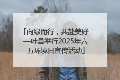 向绿而行，共赴美好——叶县举行2025年六五环境日宣传活动