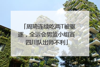 周琦连续吃两T被驱逐，全运会男篮小组赛四川队出师不利