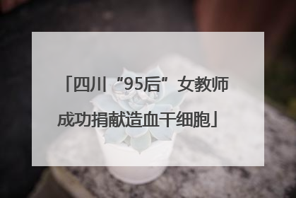四川“95后”女教师成功捐献造血干细胞