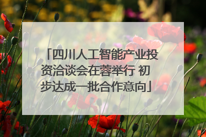 四川人工智能产业投资洽谈会在蓉举行 初步达成一批合作意向