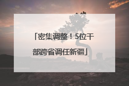密集调整！5位干部跨省调任新疆