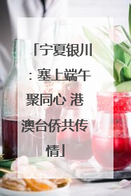 宁夏银川：塞上端午聚同心 港澳台侨共传情