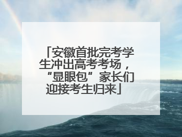安徽首批完考学生冲出高考考场，“显眼包”家长们迎接考生归来