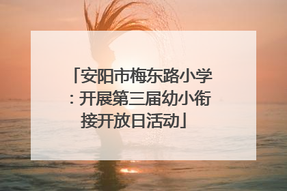 安阳市梅东路小学：开展第三届幼小衔接开放日活动