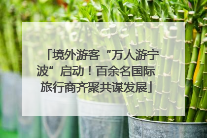 境外游客“万人游宁波”启动！百余名国际旅行商齐聚共谋发展