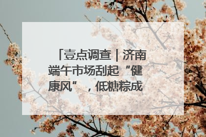 壹点调查｜济南端午市场刮起“健康风”，低糖粽成消费者“新宠”
