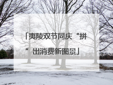 夷陵双节同庆“拼”出消费新图景