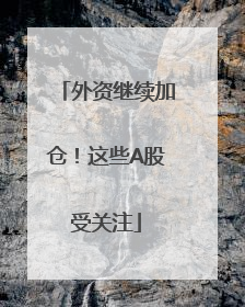 外资继续加仓！这些A股受关注