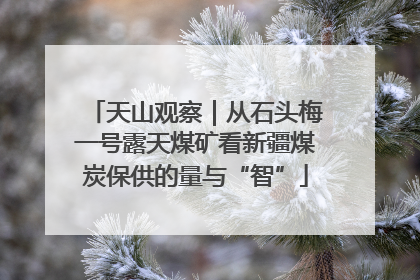 天山观察｜从石头梅一号露天煤矿看新疆煤炭保供的量与“智”