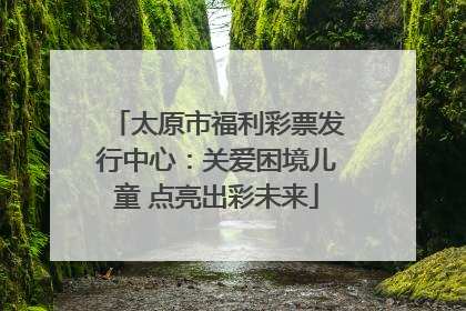 太原市福利彩票发行中心：关爱困境儿童 点亮出彩未来