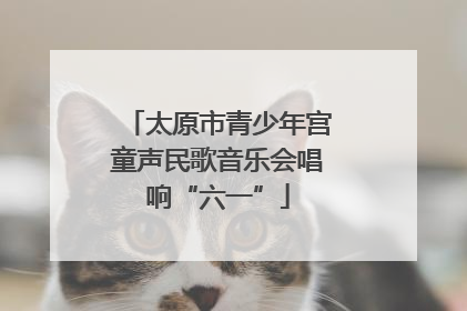 太原市青少年宫童声民歌音乐会唱响“六一”