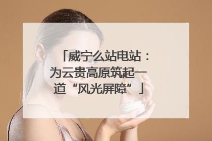 威宁么站电站：为云贵高原筑起一道“风光屏障”