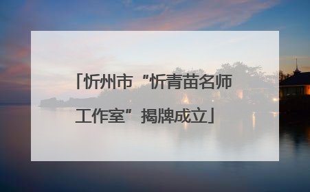 忻州市“忻青苗名师工作室”揭牌成立