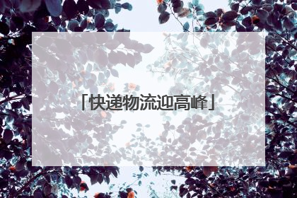 快递物流迎高峰