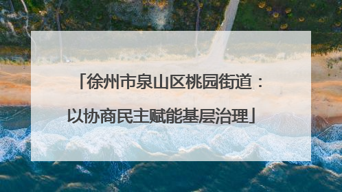 徐州市泉山区桃园街道：以协商民主赋能基层治理