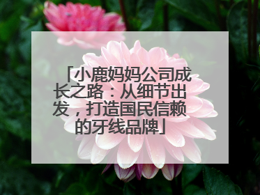 小鹿妈妈公司成长之路：从细节出发，打造国民信赖的牙线品牌