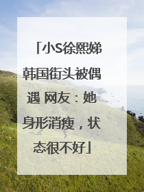 小S徐熙娣韩国街头被偶遇 网友：她身形消瘦，状态很不好