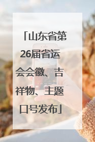 山东省第26届省运会会徽、吉祥物、主题口号发布