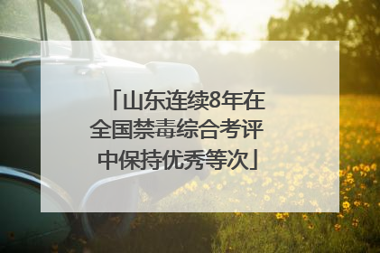 山东连续8年在全国禁毒综合考评中保持优秀等次