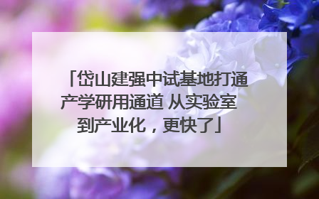 岱山建强中试基地打通产学研用通道 从实验室到产业化，更快了