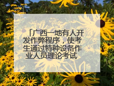广西一地有人开发作弊程序，使考生通过特种设备作业人员理论考试 131名考生证书被撤销