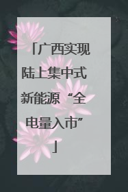 广西实现陆上集中式新能源“全电量入市”