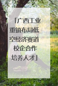 广西工业重镇布局低空经济赛道 校企合作培养人才