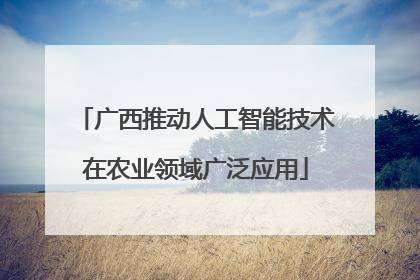 广西推动人工智能技术在农业领域广泛应用