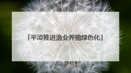 平潭推进渔业养殖绿色化