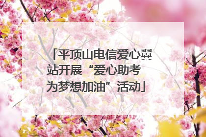 平顶山电信爱心翼站开展“爱心助考 为梦想加油”活动