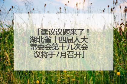建议议题来了！湖北省十四届人大常委会第十九次会议将于7月召开
