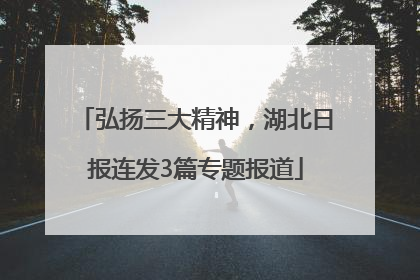 弘扬三大精神，湖北日报连发3篇专题报道