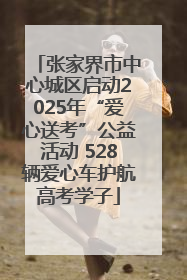 张家界市中心城区启动2025年“爱心送考”公益活动 528辆爱心车护航高考学子